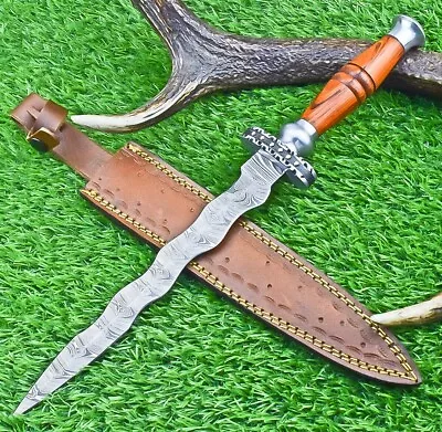 Custom Handmade Damascus Steel Hunting Bowie Knife DAGGER Kris Blade EX-7313 • $31