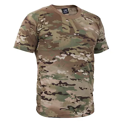 MultiCam T-Shirt 100% Cotton Comfortable - Military Camo Tee Shirt • $52.99