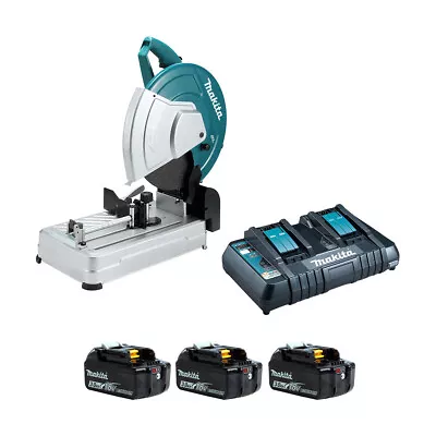 Makita DLW140PF-3 Twin 18v Brushless 355mm Cut Off Saw (3x3Ah) • £528