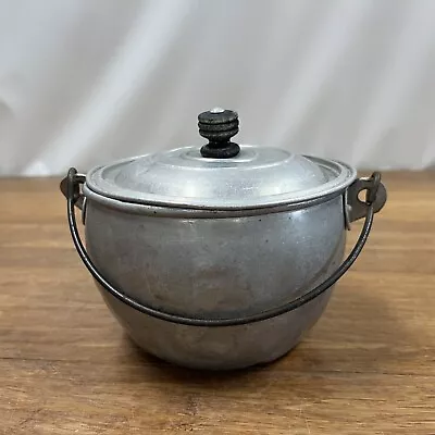 $14.21 • Buy VTG Aluminum Camping Cookware Pot Hanging Handle Rugged Used Backpacking Hiking