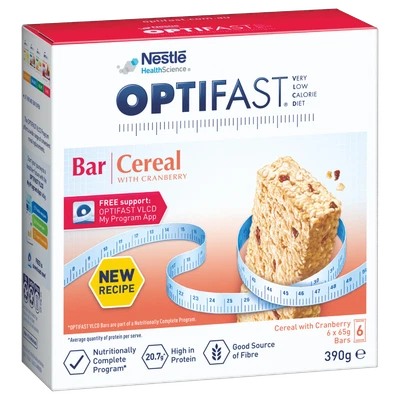 £21.90 • Buy OPTIFAST VLCD 6 X 65g (390g) Bars - Cereal With Cranberry Flavour [NEW RECIPE]