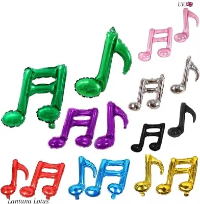 Music Note Shaped Foil Balloon Multi-Colours Celebration Party Decor🎈 • £1.80