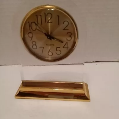 Vintage Mid Century Bulova Clear Lucite Acrylic Desk Alarm Clock • $17.99