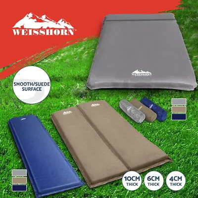 Weisshorn Self Inflating Mattress Camping Sleeping Mat Air Bed Pad Single Double • $53.95