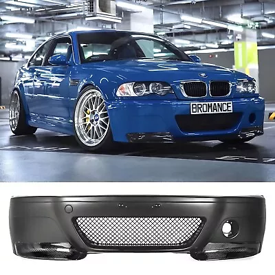 BMW E46 M3 CSL Style ABS Plastic Front Bumper M3 S54 • $595