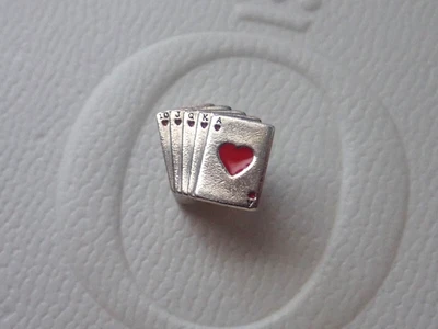 $22 • Buy Authentic PANDORA S/Silver & Enamel PLAYING CARDS Charm. #797195en09