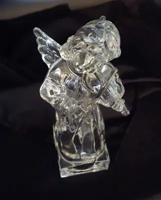 MIKASA Herald Collection Angelic Violin 8.25  Angel Figurine Full Lead Crystal • $24