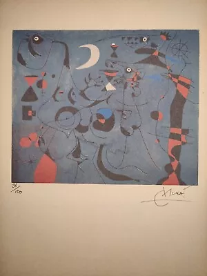 COA Joan Miro Painting Print Poster Wall Art Signed & Numbered • $149.95