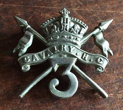 British Indian Army 3rd Hyderabad Cavalry Officers Helmet Plate. • $295