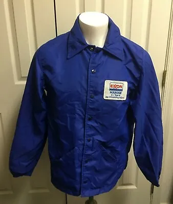 Vintage Original Exxon Marine Jacket Size Medium USA Made Nylon 1970s  1980s Gas • $29.95