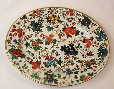 Vintage Tin Oval Tray Floral Daher Decorated Ware 11101 Made In England 1970s • $17.99