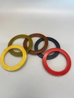 Vintage Bakelite Rings For Crafting Jewelry Making Red Black Green Butterscotch • $45
