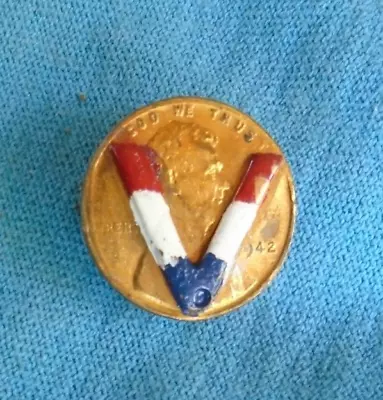 WWII V For Victory Pin Lincoln Cent • $8.99