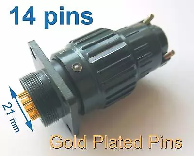 2pcs Military 14-Pin Twist Male Female Connector Plug  • $15.99