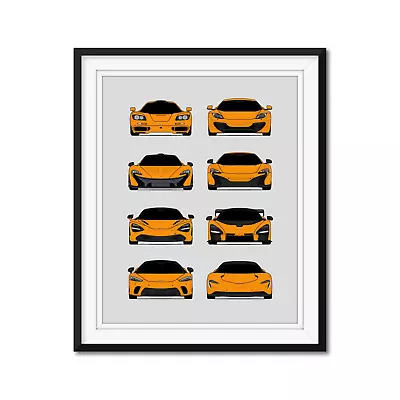 McLaren Generations Poster Print History (F1 MP4-12C P1 650S 720S) • $30.99