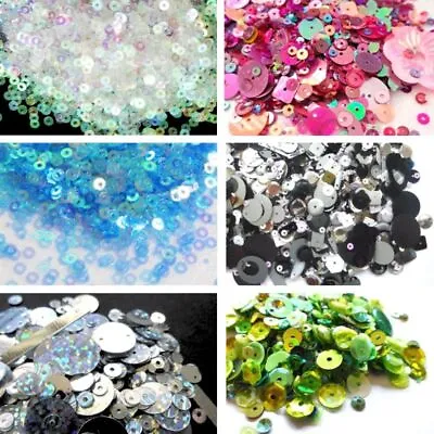  10g Sequins Loose Mixed Flat Sequins Sewing Sequins Craft Festival Sequins  💚 • £1.35