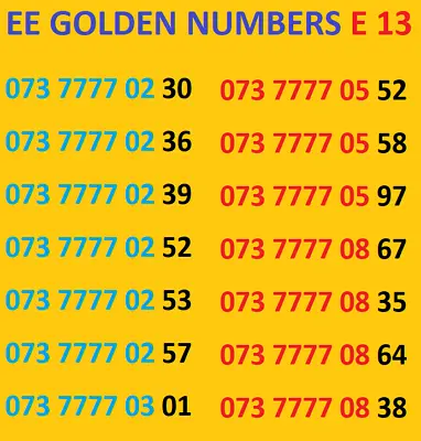 £15.99 • Buy New EE UK 7777 GOLD VIP BUSINESS EASY MOBILE PHONE NUMBER SIM CARD