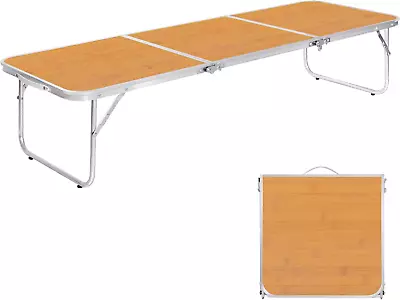 Folding Table 4Ft Portable Picnic Table Low Beach Table Lightweight Aluminum Cam • $63.40