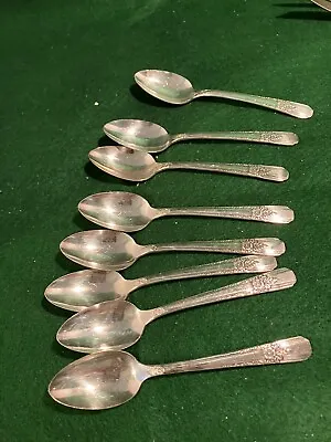 6-La Rose Silverplate Demitasse Vernon Silver Plate 1938 Flatware Vintage • $19.99