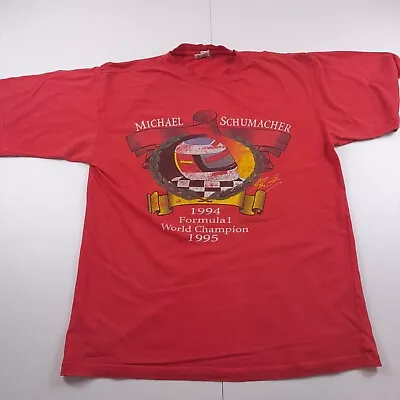 Vintage Michael Schumacher T-Shirt Men's Formula 1 Size M Red • £29.99