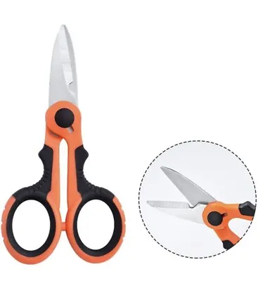 Electrician Electrical Scissors Cutting Cable Cutter Stripper Comfortable Grip • £3.99