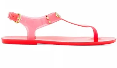 New Michael Kors Plate Jelly Sandals Sangaria Translucent T Strap Thong Slip On • $33.65