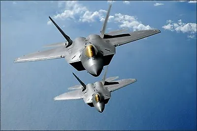 Poster Many Sizes; F-22 Raptors Fly Over Pacific Ocean Deployed From Elmendorf  • $160.11