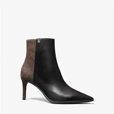 Michael Kors Alina Flex Leather And Logo Ankle Boot Size 10 NWOB • $78.40