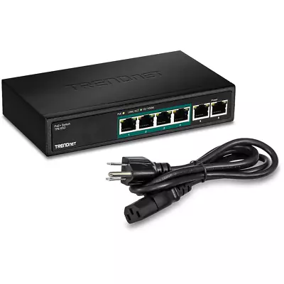 TRENDnet 6-Port Fast Ethernet PoE+ Switch TPE-S50 (Version V2.0R) NEW SEALED • $44.99