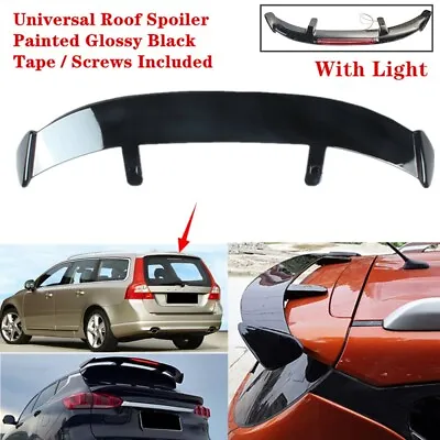 Universal Fit For Volvo V70 08-10 Rear Tail Roof Spoiler ABS Wing Black W/ Light • $86.19