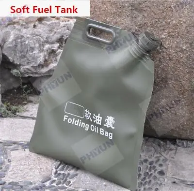 Portable 10L Car Auto ATV Gas Fuel Tank Oil Storage Bucket Can Soft Bladder Bag • $75.50