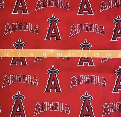 MLB Anaheim Angels  Baseball 100% Cotton Fabric 1 Yard  36x56 • $6.55