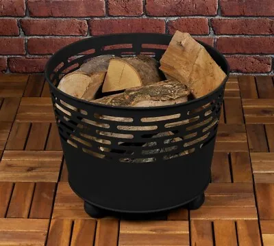 £21.95 • Buy Cast Iron Fire Pit Bowl Basket Garden Patio Camping Log Burner Outdoor Heater
