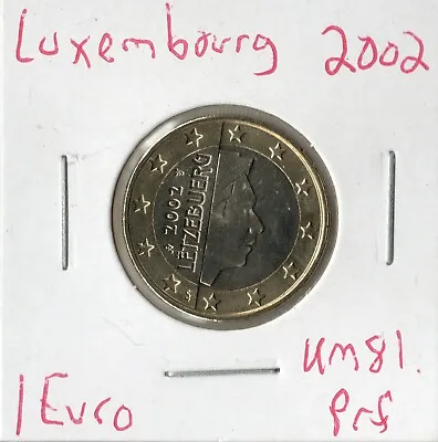 Coin Luxembourg 1 Euro 2002 KM81 Bimetallic • £4.13