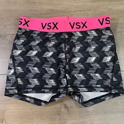 Victoria Secret VSX Sport Biker Short Pink Black Gray M Y2K Workout • $14.95