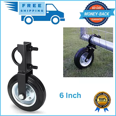 6 Gate Wheel Metal Tube Fence Gate Wheel Farm Gate Helper Wheel For Swing Gate • $33.99