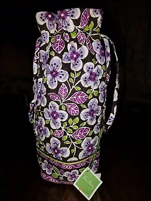   Vera Bradley Plum Petals Cheers To You Wine Bottle Tote Bag~New With Tags • $19.99