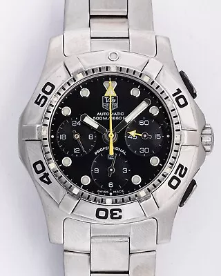 TAG Heuer Pre-Owned Stainless Steel Men's Aquagraph Chrono CN211A W/Steel Band! • $695