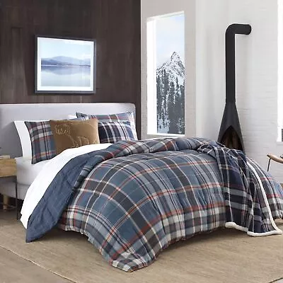 Eddie Bauer - Twin Comforter Set Reversible Down Alt Bedding With Matching S... • $110.69