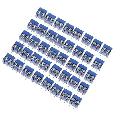 10Pcs Blue 2-pin Pitch Screw Terminal Block Connector 5.08mm Panel Pcb MIJUSH.go • $3.95