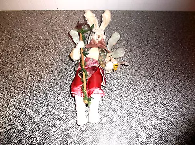 Vintage Retired Mark Roberts Easter Fashion Chic Bunny Rabbit Fairy W/ Bee • $29.95