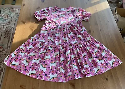 Hanna Andersson Girls 10 Pink Unicorn Dress • $4.99