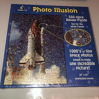 Mosaic Photo Illusion Space Shuttle  Tiny Space Photos  550 Pieces Puzzle New • $10.99