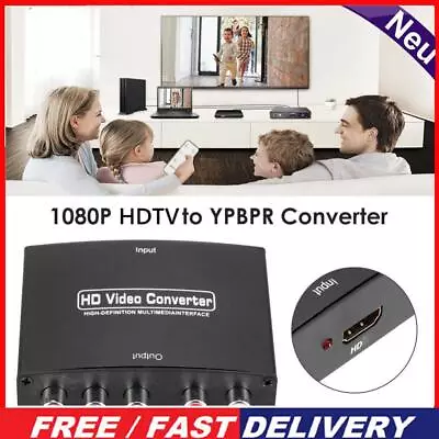 HDMI-compatible To YPBPR Component Converter 1080P Video Audio Adapter For TV PC • £13.55