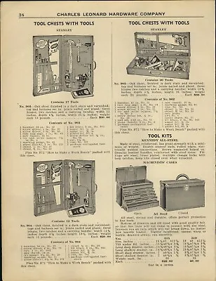 1931 PAPER AD Stanley Oak Tool Chest Kennedy Kit Steel Machinist Chisel Mayhew  • $19.99