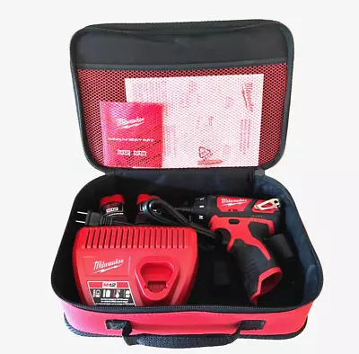Milwaukee M12 2401-20 Cordless Screwdriver Kit Including Batteries Charger Bag • $100