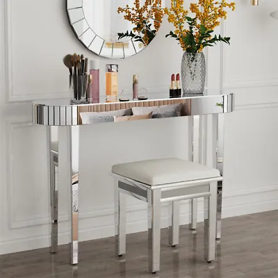 ARTLOGE Glam Silver Mirrored Console Table Tall Sofa Side Table Vanity Furniture • $209.99