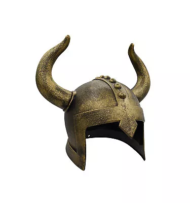 Kids Medieval Barbarian Helmet Horns Viking Horned Halloween Costume Accessory • $17.99