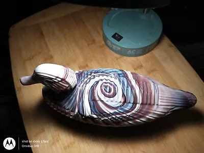 Purple Slag Fenton For L. G. Wright Atterbury Milk Glass Duck Covered Dish  • $400