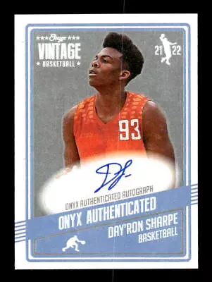 2021-22 Onyx Vintage Autographs Blue #VADS Day'Ron Sharpe EXACT SCAN • $8